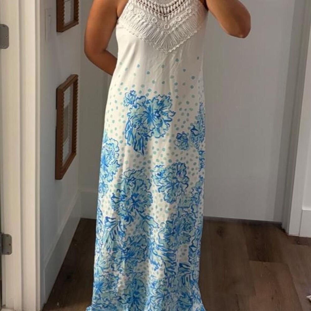 Lilly-pulitzer Women's Blue and White Dress
